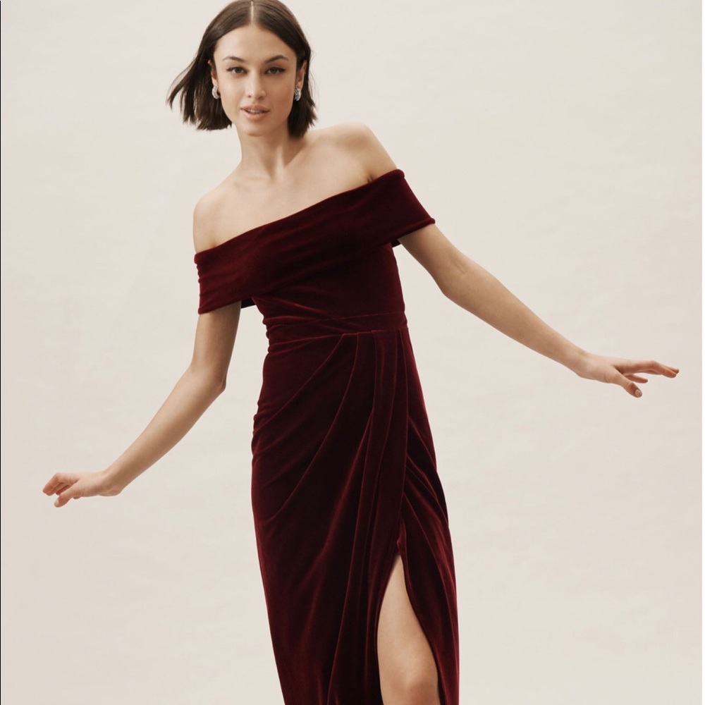 Edison Burgundy velvet dress.  Size 4.